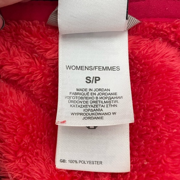 The North Face 1/4 Quarter Zip Fleece Pullover Hoodie Teddy Hot Red Women’s Sz S - Picture 5 of 8